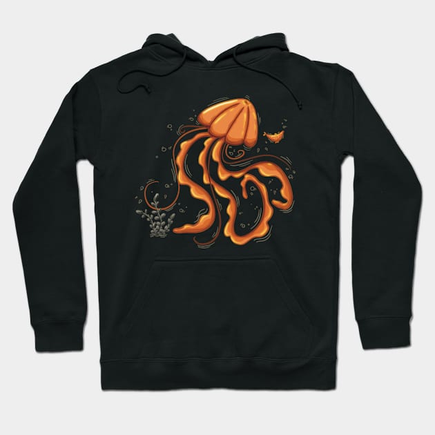 Sea jellyfish Hoodie by Xatutik-Art